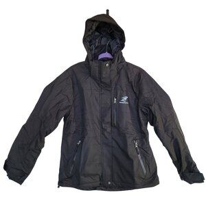 Women's Waterproof, Sky Jacket Windproof Hooded Raincoat For Winter Black X-Larg